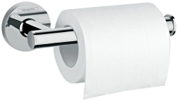 Держатель для туалетной бумаги Hansgrohe Logis Universal, без крышки, настенный, латунный, форма округлая, для туалетной бумаги, в ванную/туалет, цвет хром, к стене