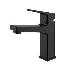 Смеситель для раковины/умывальника Raglo R30.10.06 однорычажный, неповоротный, фиксированный, излив длина 125 мм высота 101 мм латунь, цвет черный