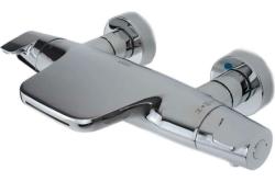 Смеситель для ванны/душа Esko Mikros термостатный, керамический, настенный, каскадный излив, латунь, цвет хром T5054