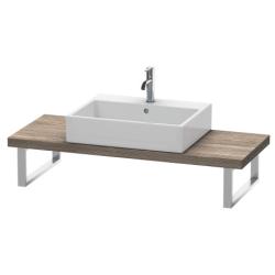 Столешница Duravit Brioso, для консоли, консольное полотно, 80х48х3 см, ДСП, прямоугольная, тонкая, цвет: сосна терра,  для одной раковины/умывальника/рукомойника, 1 вырез под раковину, установка по центру