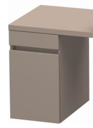 Тумба/шкафчик для консоли/столешницы Duravit DuraStyle под раковину 30х47,8х51,2 см, подвесная, ДСП, цвет: базальт, 1 выдвижной ящик, прямоугольная