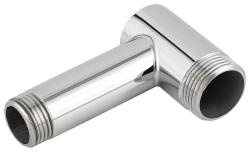 Уголок Сунержа Стилье переходной G 3/4" НР х G 1/2" НР, нержавеющая сталь, для полотенцесушителей, округлый, для водяных