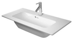 Раковина DURAVIT ME by Starck, 83х40х18 см, подвесная, прямоугольная, санфарфор, цвет белый, с 2 отверстиями под смеситель, слив/перелив