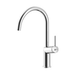 Смеситель для кухни/мойки Lemark Minima, однорычажный, поворотный, керамический, длина излива 214 мм, латунь, цвет хром