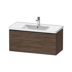 Тумба под раковину Duravit D-Neo, 98,4х45,2х44 см, подвесная, 1 выдвижной ящик, ДСП, цвет: орех темный, шкафчик навесной, прямоугольная, правая/левая, в ванную комнату