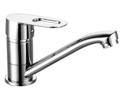 Смеситель для раковины/умывальника VIEIR, однорычажный, поворотный, керамический, длина излива 160 мм, латунь, цвет хром