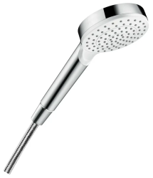 Лейка душевая Hansgrohe Crometta, настенная, круглая, с 1 режимом, хромированная/пластмассовая, цвет хром/белый, ручная, для душа/ванной