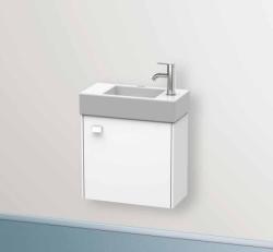 Тумба под раковину Duravit Brioso, 48,4х33,9х44,2 см, подвесная, с распашной дверцей, ДСП, цвет: белый матовый, шкафчик навесной, прямоугольная, правая, в ванную комнату