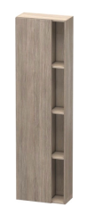 Пенал Duravit DuraStyle, 50x24x180 см, подвесной, (левый), с дверцей, с закрытыми/открытыми полками, цвет: сосна серебристая, в ванную комнату