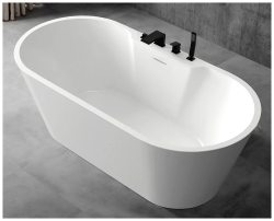 Ванна ABBER 170x80х60 акриловая, белая, отдельностоящая, овальная, каркас AB9299-1.7