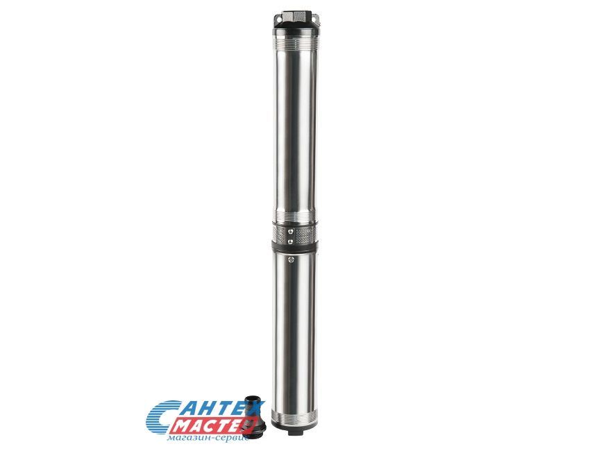 Насос погружной Unipump ECO MIDI-0, 3 м³/ч, напор 44 м, 0.37 кВт, с нижним забором (скважинный, колодезный) центробежный, многоступенчатый, электрический, нержавеющая сталь, для скважины, бытовой, для чистой воды