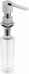 Встраиваемый дозатор ALVEUS KORK 0,5L SAT для жидкого мыла, латунь, цвет нержавеющая сталь, емкость дозатора пластиковая, объем - 500 мл, для кухонных моек Встраиваемый дозатор ALVEUS KORK 0,5L SAT для жидкого мыла, латунь, цвет нержавеющая сталь, емкость дозатора пластиковая, объем - 500 мл, для кухонных моек