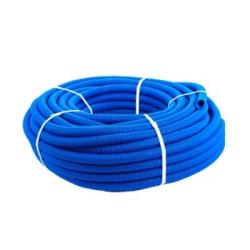 Труба гофрированная РОСТерм ПНД 25 мм цвет синий (под 16 трубу) гофра, бухта 50 м.