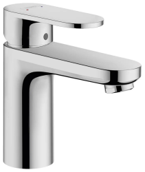 Смеситель для раковины Hansgrohe Vernis Blend 70, однорычажный, фиксированный излив, длина излива 8,9 см, керамический, латунь, цвет хром, без донного клапана