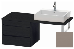 Тумба/шкафчик для консоли/столешницы Duravit DuraStyle под раковину 60х54,8х51,2 см, подвесная, ДСП, цвет: дуб черный/базальт, 2 выдвижных ящика, прямоугольная