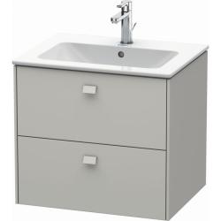 Тумба под раковину для консоли/столешницы Duravit Brioso 62х48х44,2 см, подвесная, ДСП, цвет: бетонно-серый, 2 выдвижных ящика, прямоугольная