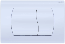 Кнопка смыва Aquatek KDI-0000046 прямоугольная, цвет белая, пластик, клавиша управления (клавиши прямоугольные) для сливного бачка, инсталляции унитаза, двойная, механическая, панель, универсальная, размер 245х165х13.5 мм