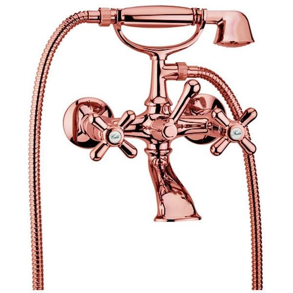 Смеситель для ванны/душа Webert Armony однорычажный, настенный, излив 90 мм, неповоротный, латунь, цвет медь