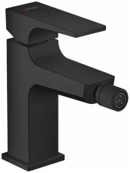 Смеситель для биде Hansgrohe Metropol однорычажный, керамический, фиксированный излив, длина 12,9 см, латунь, цвет матовый черный, без шланга/лейки