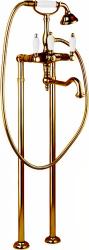 Смеситель для ванны/душа Cezares First, напольный, двухвентильный, поворотный, длина 235 мм, керамический, латунь, цвет бронза