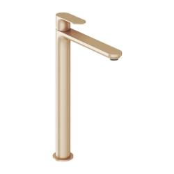 Смеситель для раковины/умывальника Ravak Eleganta, однорычажный, неповоротный, керамический, высокий, длина излива 192 мм, латунь, цвет розовое золото