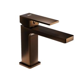 Смеситель для раковины/умывальника Damixa Gala, однорычажный, неповоротный, керамический, длина излива 125 мм, латунь, цвет розовое золото