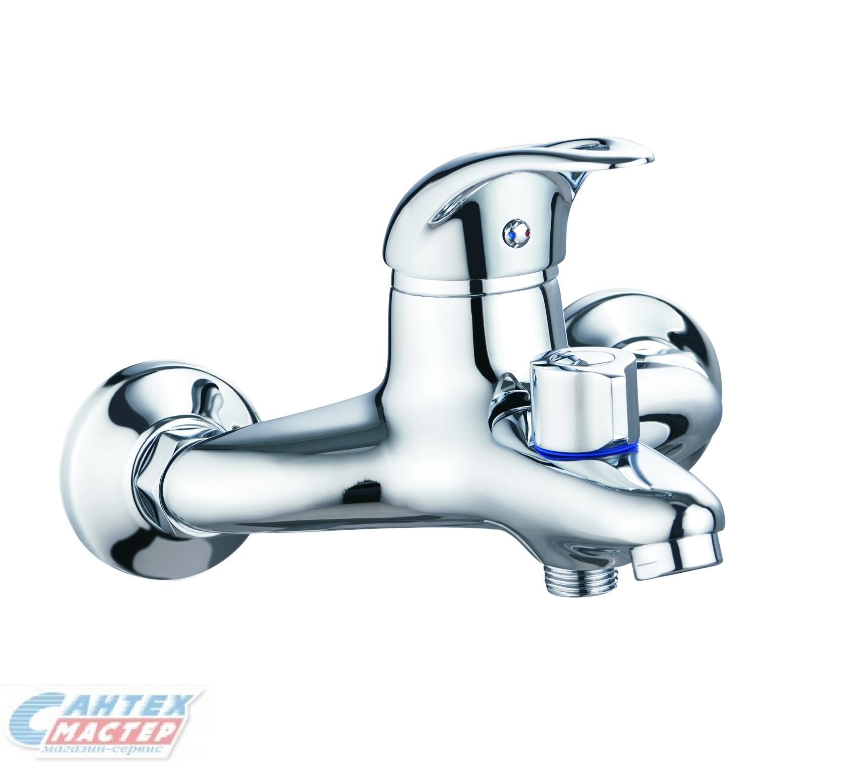 Смеситель для ванны/душа G-lauf однорычажный, керамический, настенный, излив короткий литой 192 мм, латунь хром, горизонтальный, фиксированный, однорукий, кран, комплект, сантехника, размер, характеристики, высота, расстояние (Глауф) 