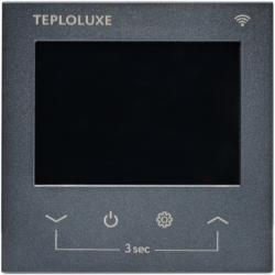 Терморегулятор электронный Теплолюкс Pontus Space WiFi 16 А (3,6 кВт), цвет черный, сенсорный, ЖК дисплей, для управления теплым полом 100037059600