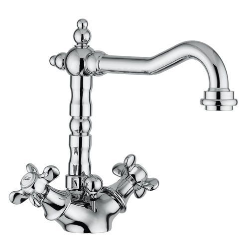 Смеситель для раковины Webert Ottocento двухвентильный, поворотный, длина 170 мм, латунь, цвет хром