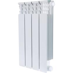 Радиатор отопления Stout Space 500 4 секции, биметаллический, 732 Вт. нижнее левое подключение, для отопления квартиры, дома, цвет белый