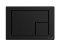 Кнопка смыва Cersanit Corner для LINK PRO/VECTOR/LINK/HI-TEC, двойной смыв, черный матовый, клавиша управления для сливного бачка, инсталляции унитаза, двойная, механическая, панель, универсальная, размер 220х13х150 мм