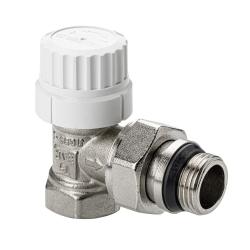 Клапан радиаторный VALTEC угловой с преднастройкой М30 х 1,5, 1/2" VT.037.NRC.04