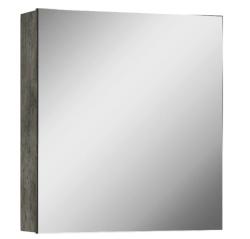 Зеркальный шкаф Домино Мечта Айсберг 50, 500х141х695 мм, без подсветки, подвесной, цвет бетон, зеркало, 1 распашная дверца, прямоугольный