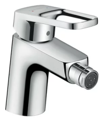 Смеситель для биде Hansgrohe Logis loop 70 однорычажный, керамический, фиксированный излив, длина 11,9 см, латунь, цвет хром, без шланга/лейки, хромированный