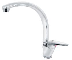 Смеситель для кухни/мойки Варион ROVER излив MAXI, однорычажный, поворотный, керамический, длина излива 235 мм, латунь, цвет хром