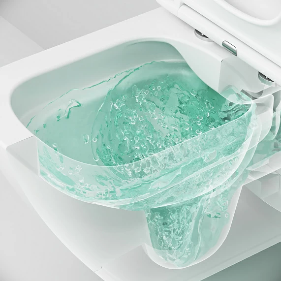 Унитаз подвесной AM.PM Spirit 2.0 цвет белый, горизонтальный (прямой) выпуск, безободковый, антивсплеск, 355x500x355 мм, с сиденьем микролифт