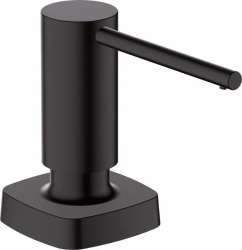 Дозатор Hansgrohe A71 для жидкого мыла, встраиваемый, латунь, цвет матовый черный, емкость дозатора объемом - 500 мл, для кухонной мойки