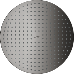 Верхний душ AXOR ShowerSolutions 300 2jet, потолочный/скрытый монтаж, круглый, с 2 режимами, размер 30 см, металлический, цвет: полированный черный хром, для душа/ванной