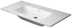 Раковина DURAVIT ME by Starck, 103х49х17,5 см, подвесная, прямоугольная, санфарфор, цвет белый шелковисто-матовый, без отверстия под смеситель, слив/перелив