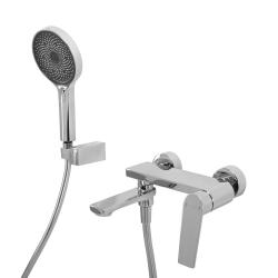 Смеситель для ванны/душа Cezares Comfort настенный, однорычажный, поворотный, длина 126 мм, керамический, латунь, цвет хром