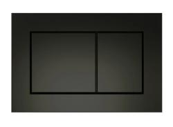 Кнопка смыва Olives Porto, прямоугольная, цвет черный, пластик, клавиша управления для сливного бачка, инсталляции унитаза, двойная, механическая, панель, универсальная, размер 244х162х11 мм