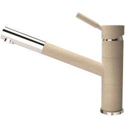 Смеситель для кухни Florentina Фита, однорычажный, поворотный, керамический, со средним изливом, высота излива 15,9 см, латунь, цвет песочный