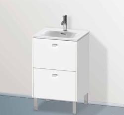 Тумба под раковину Duravit Brioso, 52х41,9х68,3 см, напольная, цвет: белый матовый, 2 выдвижных ящика, ДСП, прямоугольная, левая/правая, в ванную комнату