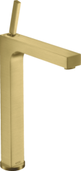 Смеситель для раковины/умывальника Axor Citterio 280, однорычажный, с тонкой рукояткой, фиксированный излив, длина излива 20,1 см, керамический, латунь, цвет шлифованная медь, со сливным гарнитуром