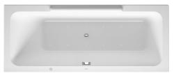 Ванна Duravit DuraStyle 160х70 см гидромассажная, встраиваемая/пристенная, акриловая, цвет: белый, с ножками/сливом-переливом, без фронтальной панели, прямоугольная, с системой гидромассажа Air-System, c наклоном для спины слева, левая