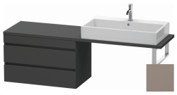 Тумба/шкафчик для консоли/столешницы Duravit DuraStyle под раковину 80х47,8х51,2 см, подвесная, ДСП, цвет: графит/базальт, 2 выдвижных ящика, прямоугольная