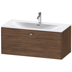 Тумба под раковину для консоли/столешницы Duravit Brioso 102х48х44,2 см, подвесная, ДСП, цвет: орех темный/хром, 1 выдвижной ящик, прямоугольная