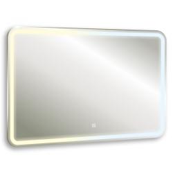 Зеркало Abber See 80х55 см, с LED/ЛЕД-подсветкой, прямоугольное, бесконтактный выключатель, диммер, для ванны, навесное/подвесное/настенное