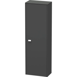 Пенал Duravit Brioso R, 42x24x133 см, подвесной, (правый), с дверцей, с полкой, со стеклянными полками, цвет: графит матовый/хром, в ванную комнату