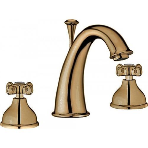 Смеситель для раковины Webert Ottocento двухвентильный, неповоротный, длина 116 мм, латунь, цвет бронза